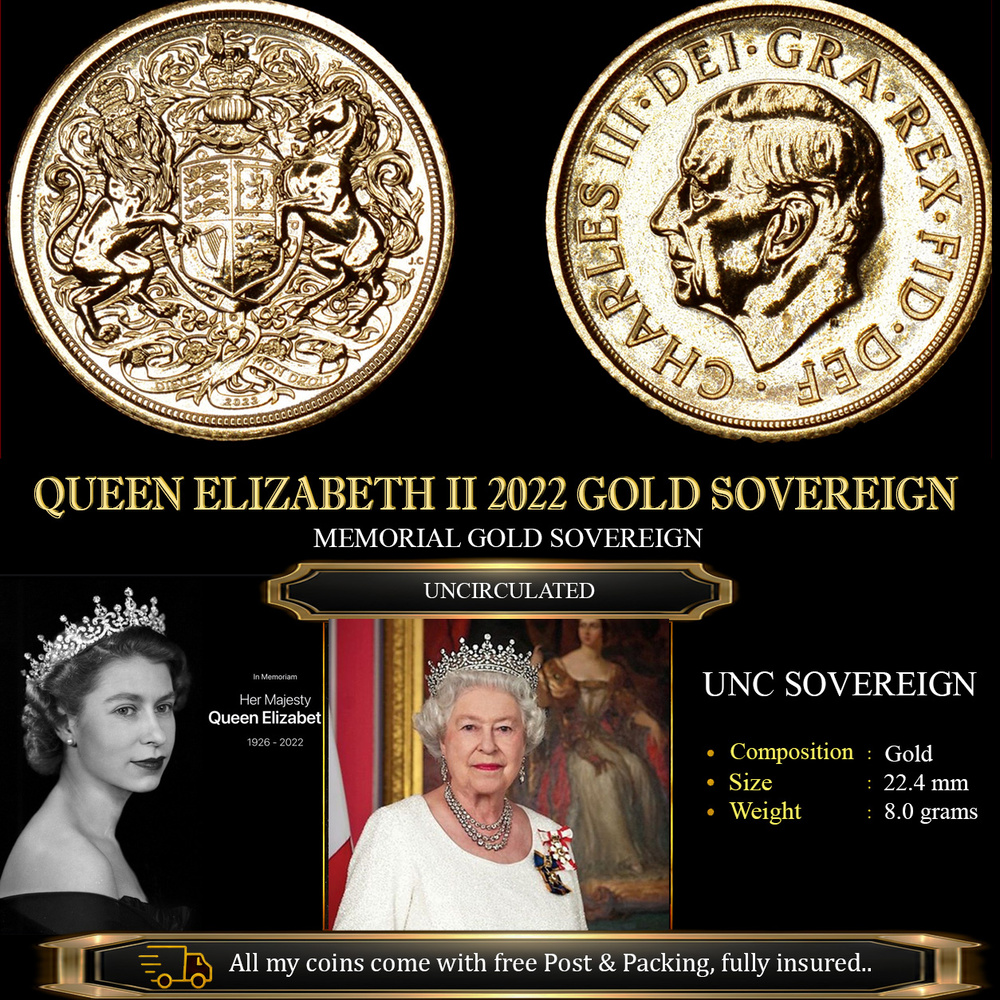 QUEEN ELIZABETH 2022 MEMORIAL GOLD SOVEREIGN