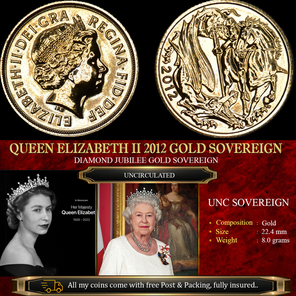 QUEEN ELIZABETH II 2012 GOLD SOVEREIGN