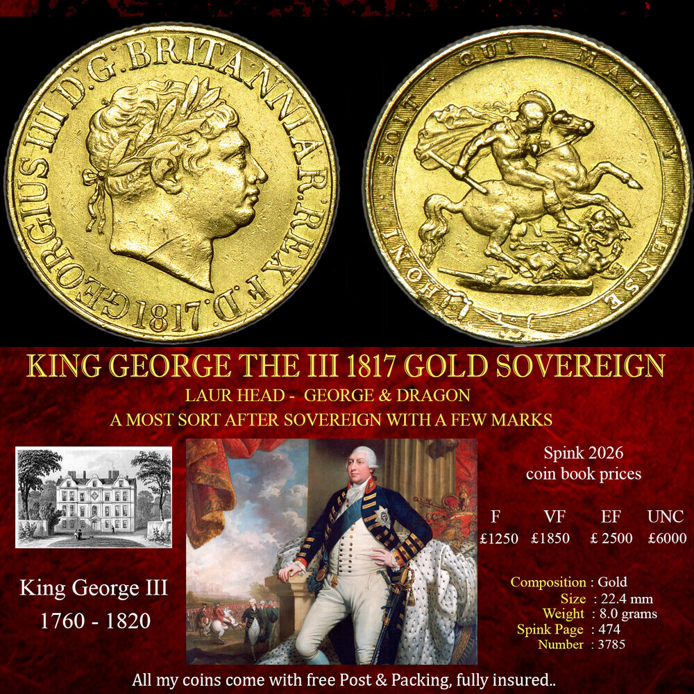 KING GEORGE THE IIII 1817 GOLD SOVEREIGN