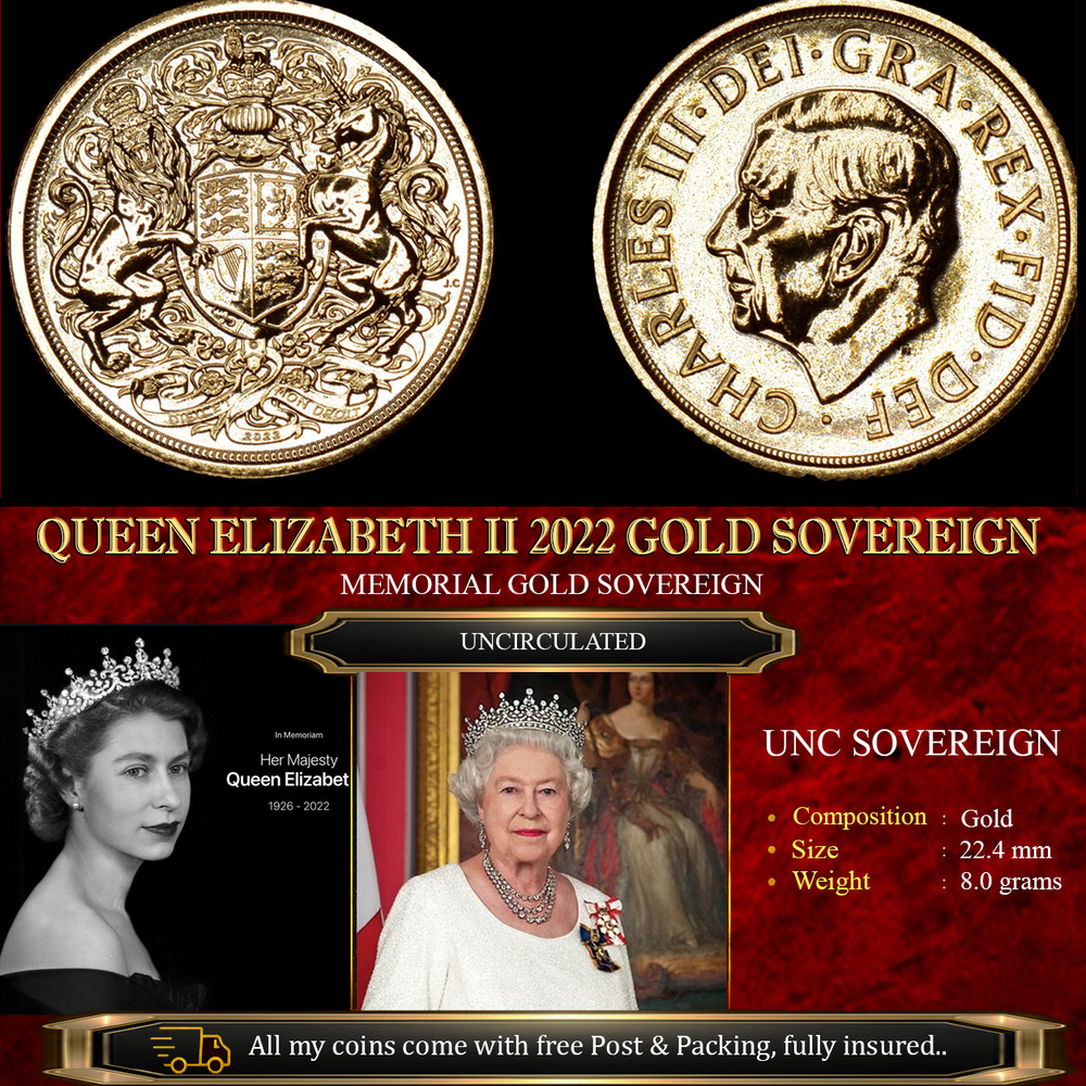 QUEEN ELIZABETH 2022 MEMORIAL GOLD SOVEREIGN
