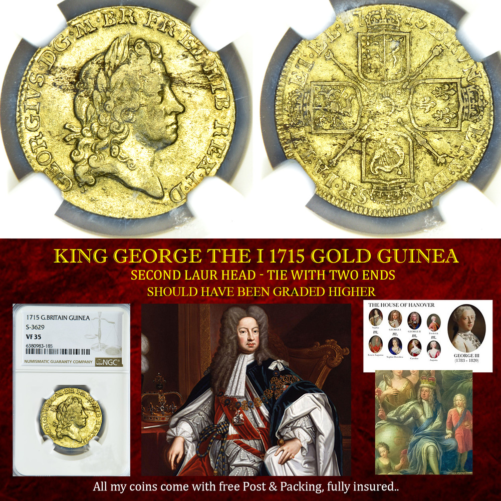 KING GEORGE THE I 1715 GOLD GUINEA