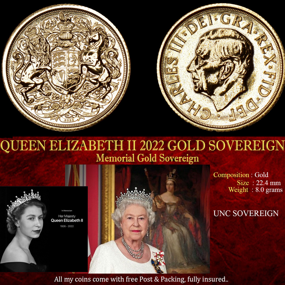 QUEEN ELIZABETH 2022 MEMORIAL GOLD SOVEREIGN
