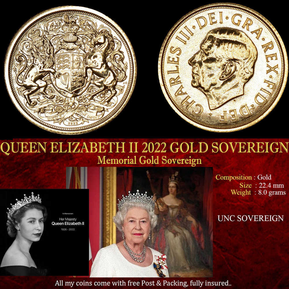 QUEEN ELIZABETH 2022 MEMORIAL GOLD SOVEREIGN