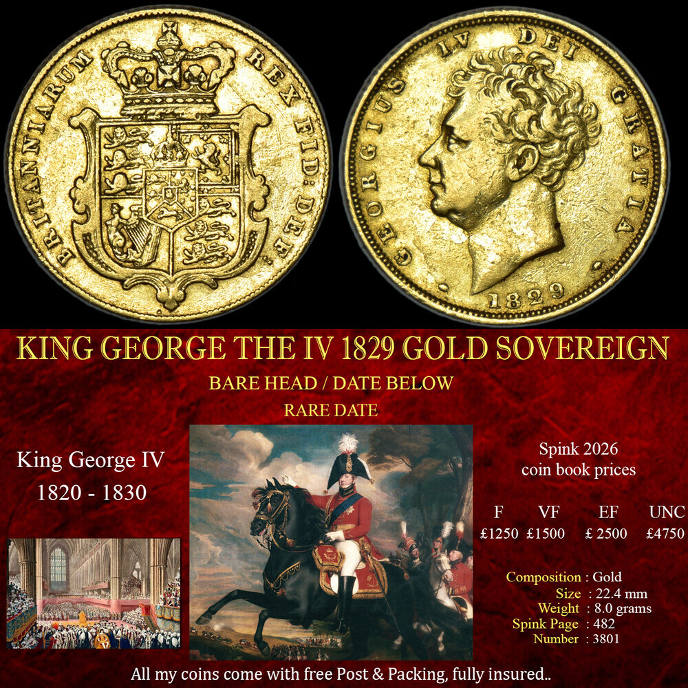 KING GEORGE THE IIII 1829 GOLD SOVEREIGN