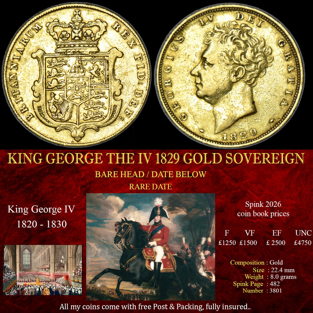 KING GEORGE THE IIII 1829 GOLD SOVEREIGN