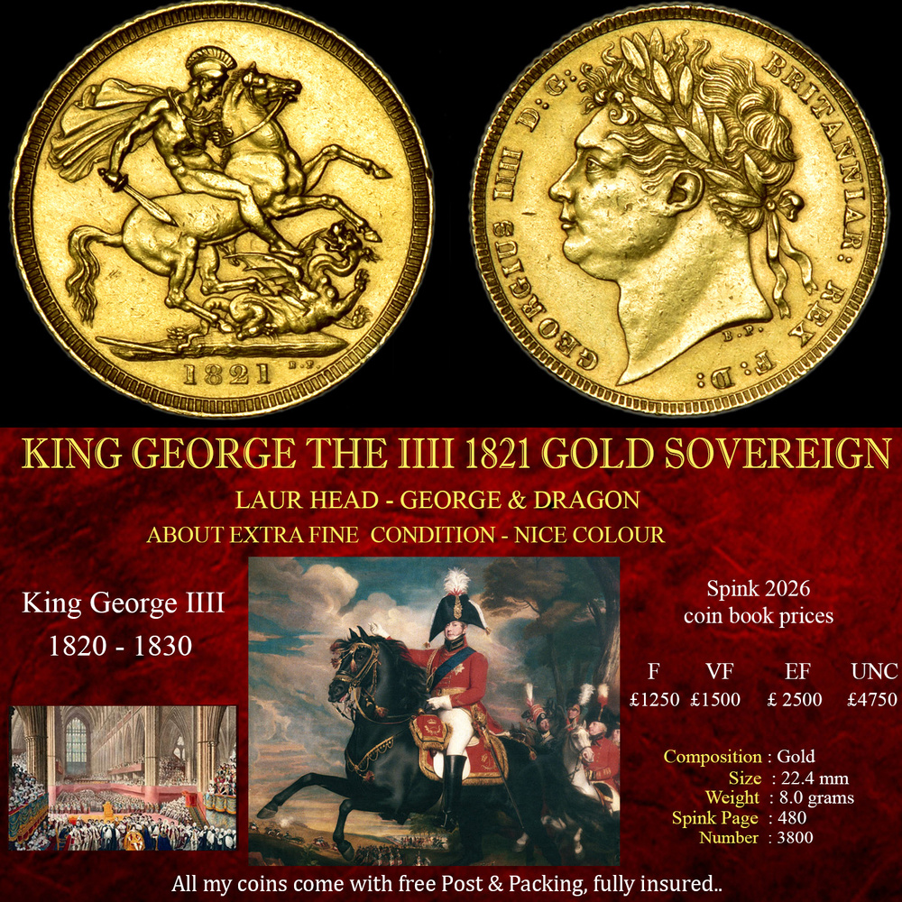 KING GEORGE THE IIII 1821 GOLD SOVEREIGN