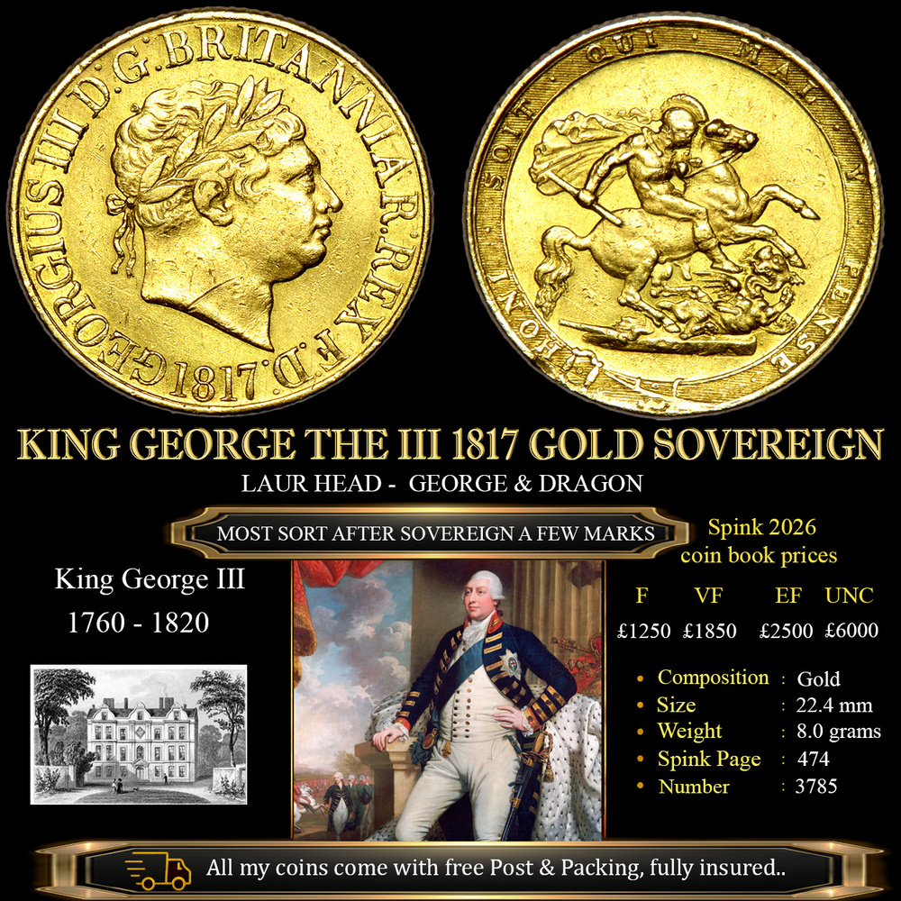 KING GEORGE THE IIII 1817 GOLD SOVEREIGN