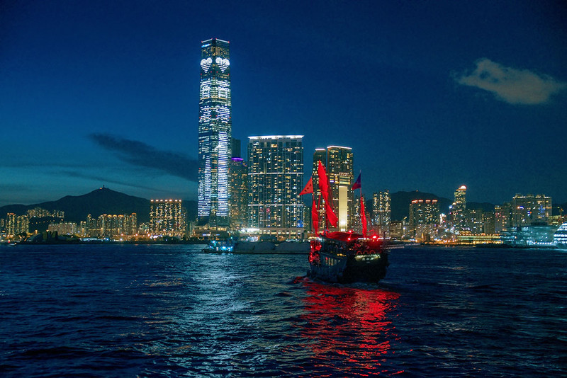 The Aqua Luna sails off to West Kowloon & the ICC - DSC_5280 - Hong Kong with the Aqua Luna Junk