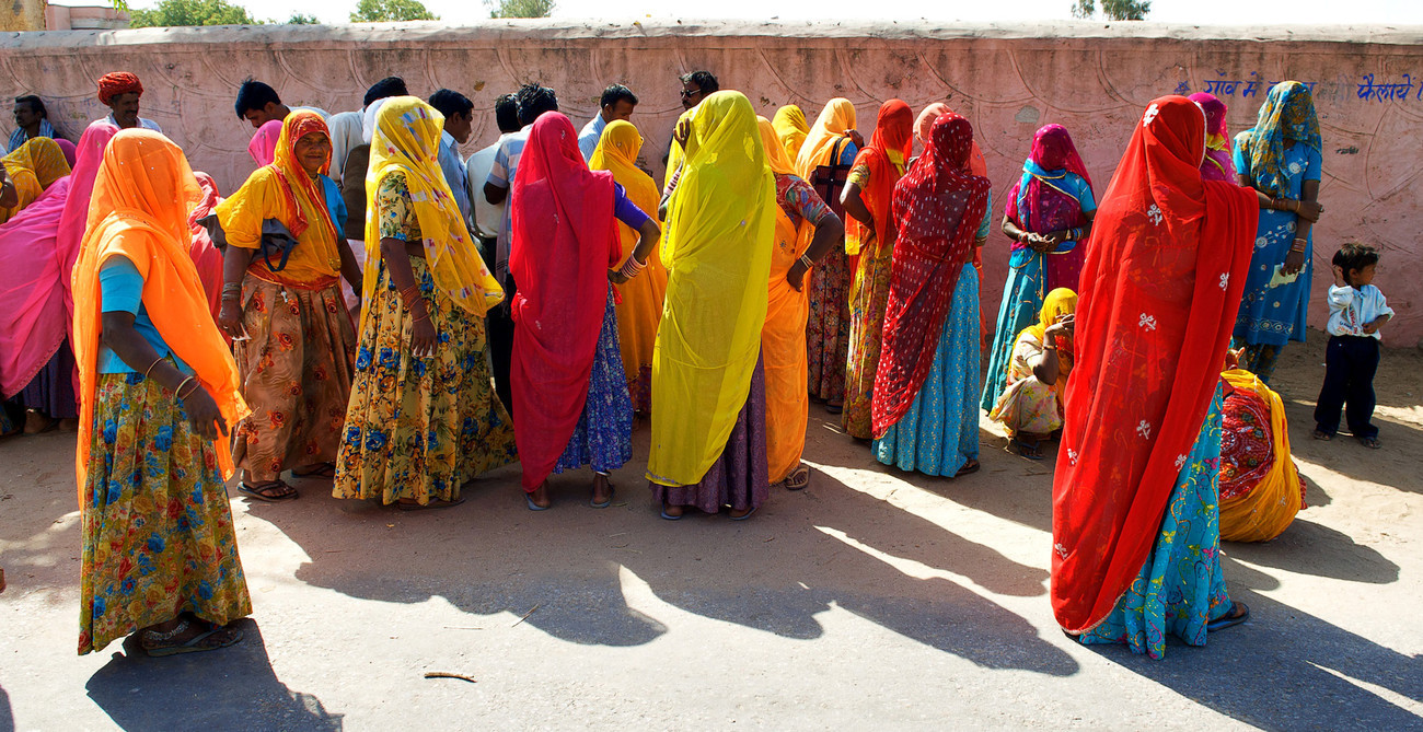 Women at Polling station Chatra Sagar - India
