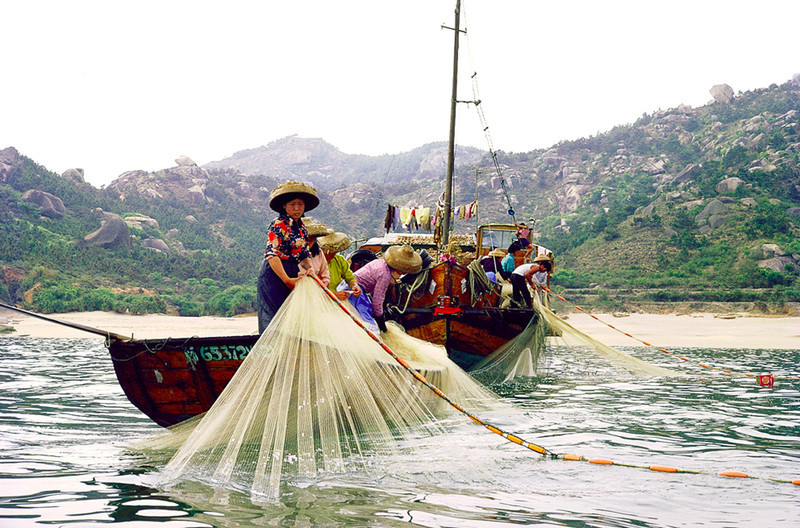 KM-47D Sampan fishing in Lantau - 1980 - Junks, Sampans & Fishing in the 1970s & 80s