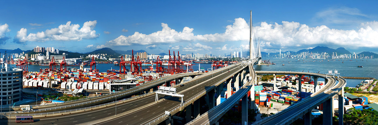 KMPAN-83 Stonecutters Bridge - 2015 - Panoramas of Hong Kong - comtemporary