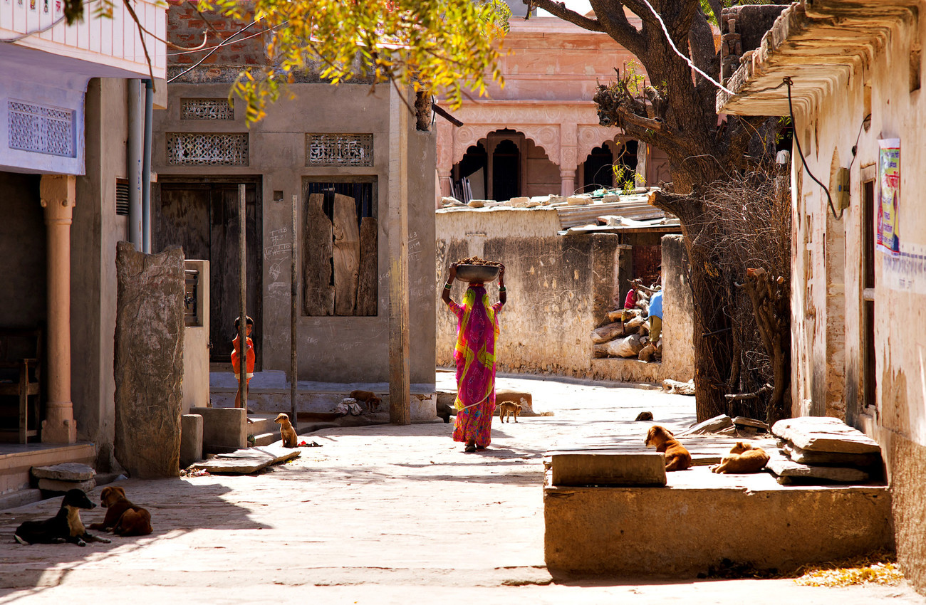 Carrying bricks Chatra Sagar village - India