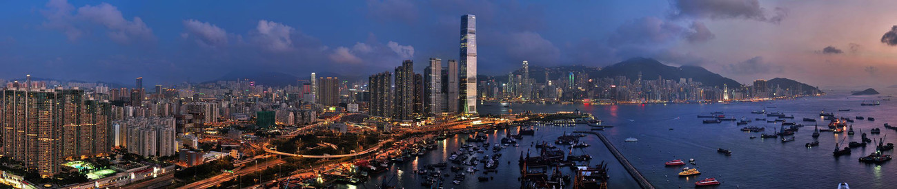 KMPAN-33 From Silver Seas at dusk  2011 - Panoramas of Hong Kong - comtemporary