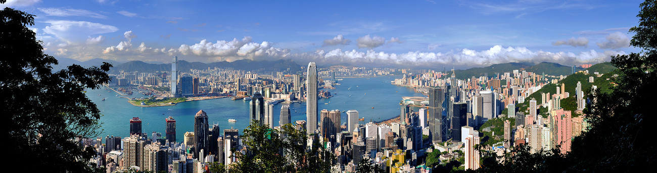 KMPAN-00 Harbour from the Peak - 2010 - Panoramas of Hong Kong - comtemporary