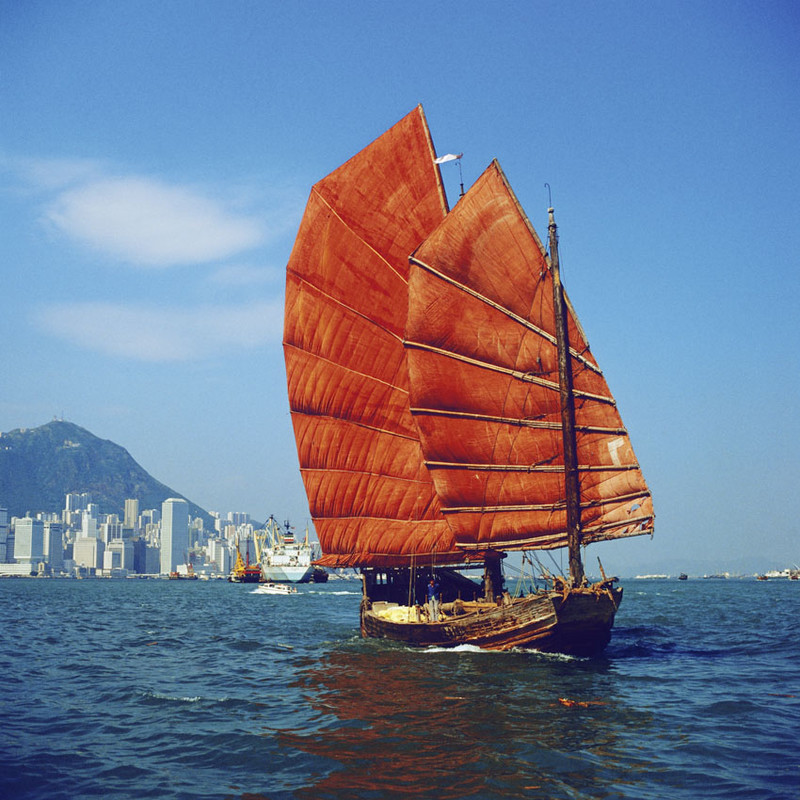 KM-6B Junk and Central  -1978 - Junks, Sampans & Fishing in the 1970s & 80s