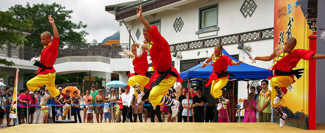 KMPAN-108 SHAOLIN Kung Fu monks at Po Lin - Panoramas of Hong Kong - comtemporary