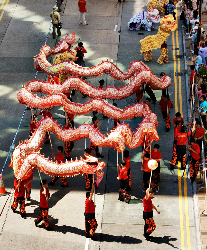 KM-316M Dragon dancers in Tsim Sha Tsui 2007 - Hong Kong - Contemporary