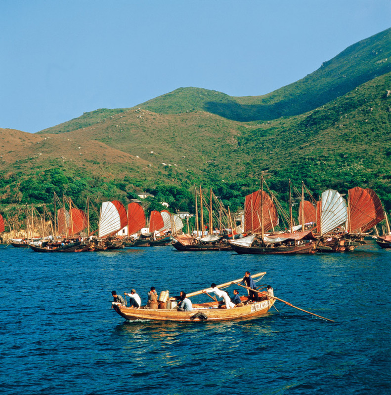 KM-09 Swatow junks in Joss House Bay- 1981 - Junks, Sampans & Fishing in the 1970s & 80s
