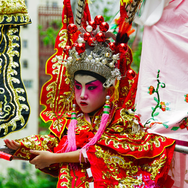 KM-214 Boy in float at 10th Anniversary parade - July 1st 2007 - Hong Kong in the 70s and 80s