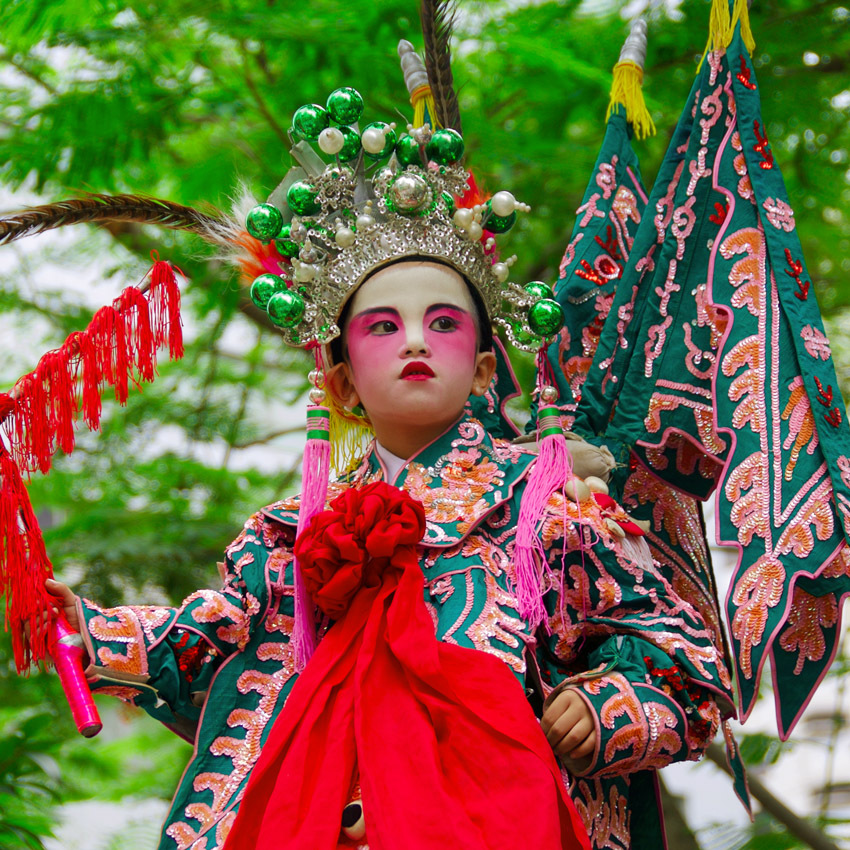 KM-215 Boy in flying children float in 10th Anniversary procession - 2 - Hong Kong - Contemporary
