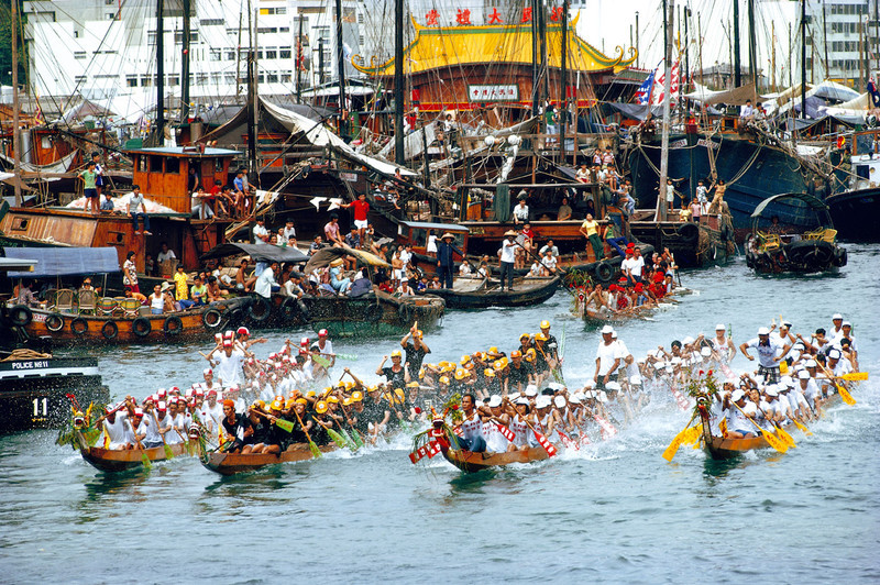 KM-28 Dragon Boats in Aberdeen - 1974 - Hong Kong in the 70s and 80s