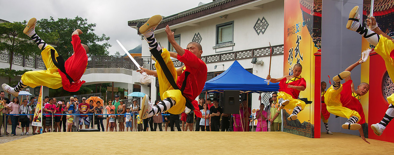 KMPAN-107 SHAOLIN Kung Fu monks at Po Lin - Panoramas of Hong Kong - comtemporary