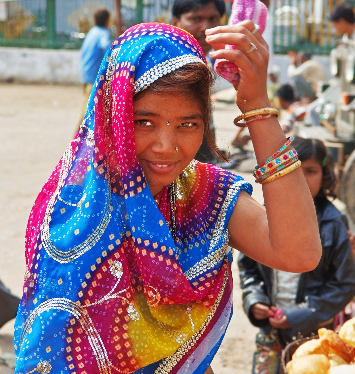 Girl at Gangapur station, Rajasthan - India