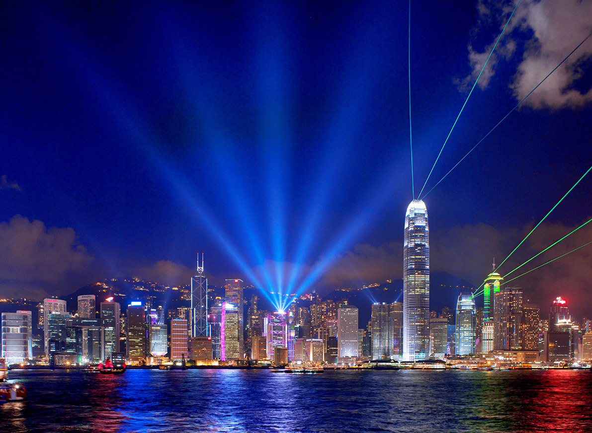 KM-162M Hong Kong Island with lasers - Hong Kong - Contemporary