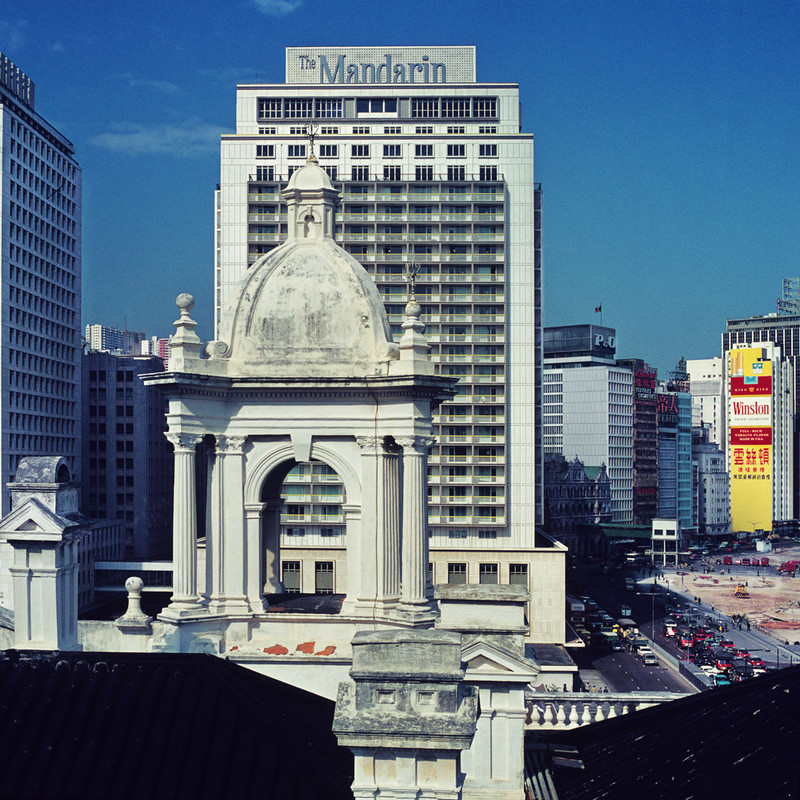 KM-92 Mandarin Hotel from old Hong Kong Club roof - 1975 - Hong Kong in the 70s and 80s