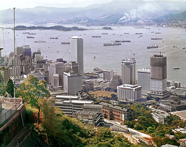 KM-60 Central & the cricket ground from Magazine Gap - 1974 - Hong Kong in the 70s and 80s