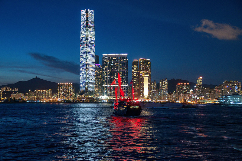 The Aqua Luna sails off to West Kowloon & the ICC -  DSC_5288 - Hong Kong with the Aqua Luna Junk