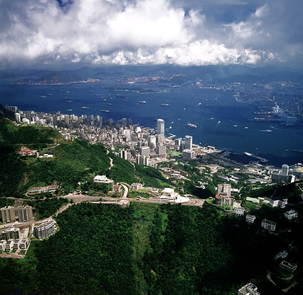 KM-41 Aerial over Peak and Central - 1978 - Hong Kong in the 70s and 80s