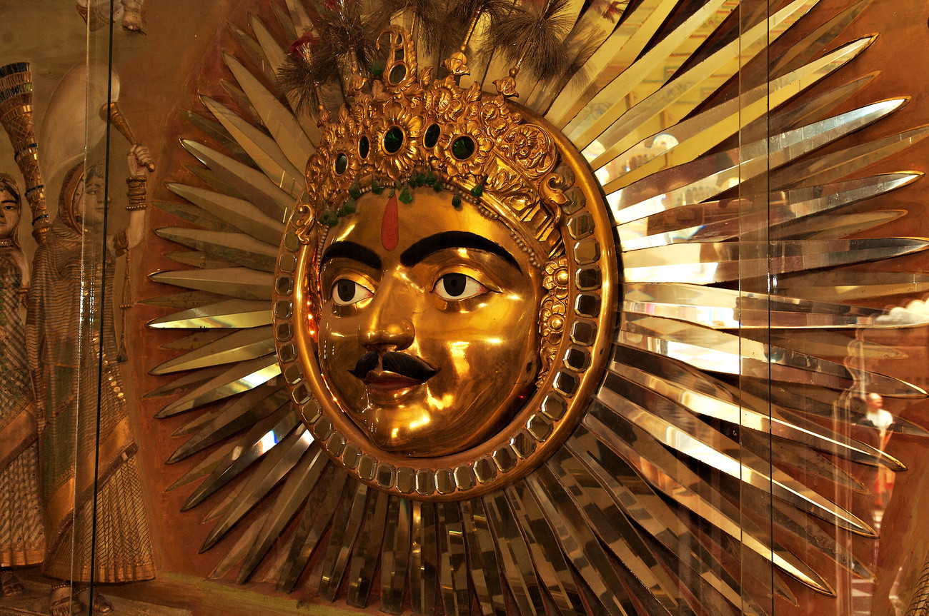 Sun God in the City Palace, Udaipur - India