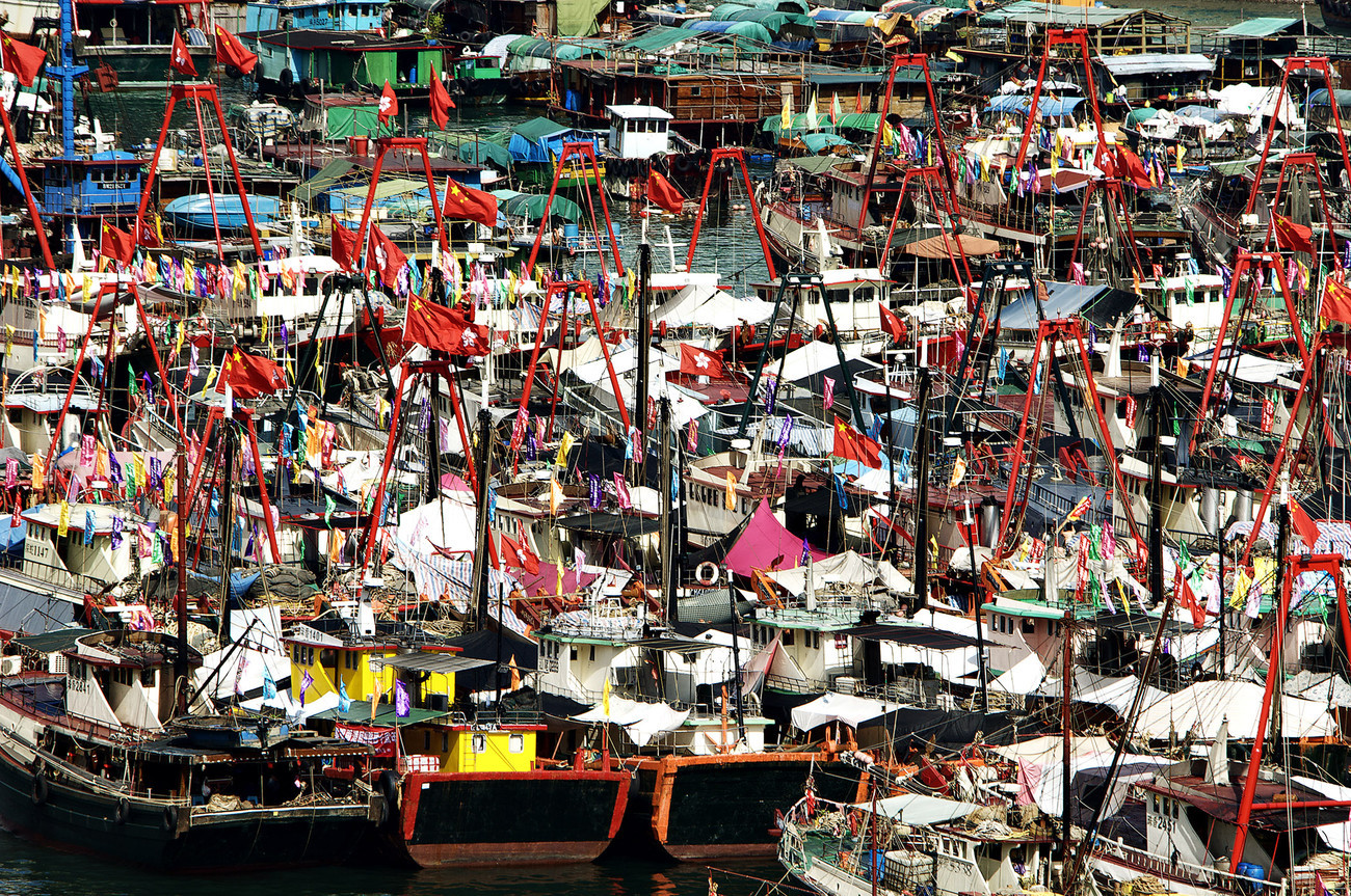 KM-288M Aberdeen harbour on July 1st - Hong Kong - Contemporary