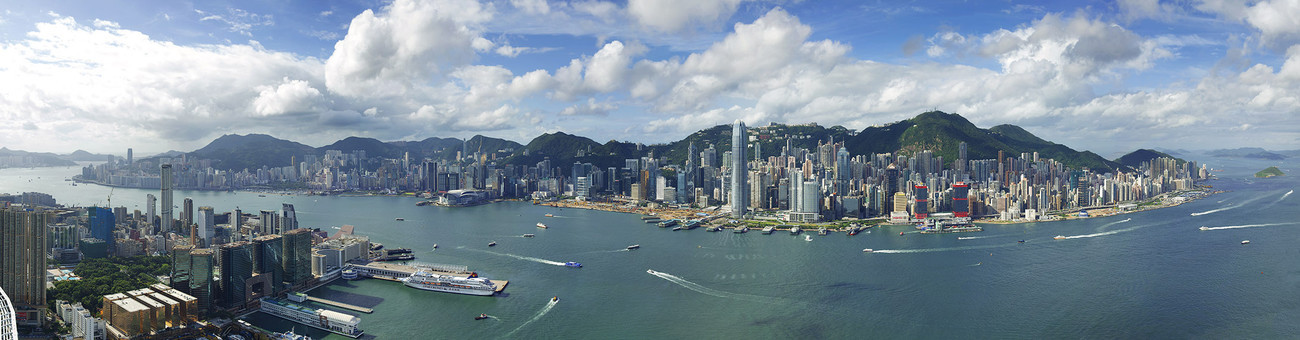 KMPAN-48 Hong Kong Island from the ICC - Morning - Panoramas of Hong Kong - comtemporary