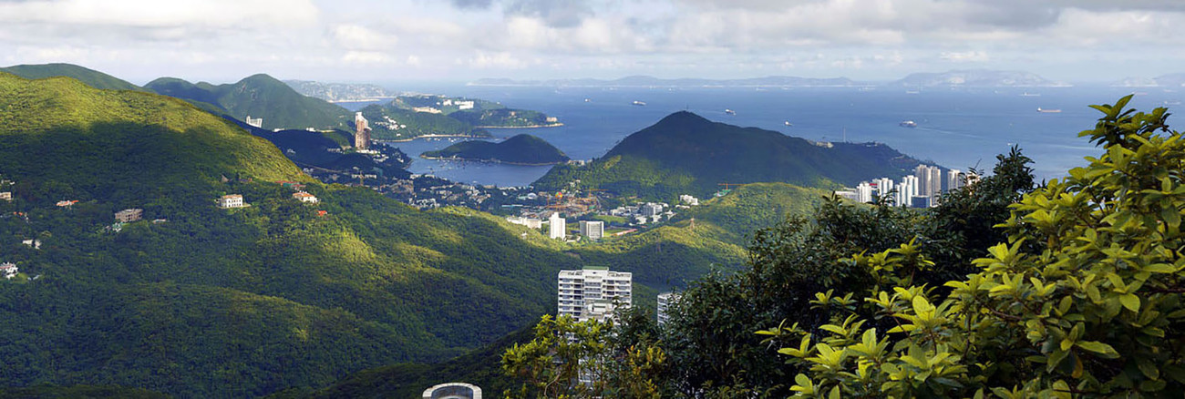 KMPAN-60 Southside towards Aberdeen from the Peak - Panoramas of Hong Kong - comtemporary