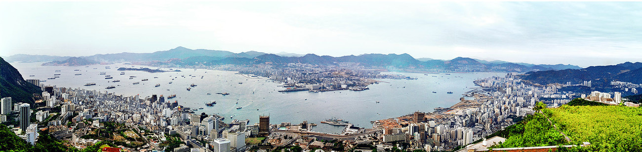 KMPAN-26 Harbour from Pollocks Path -1970 - Panoramas of Hong Kong - comtemporary