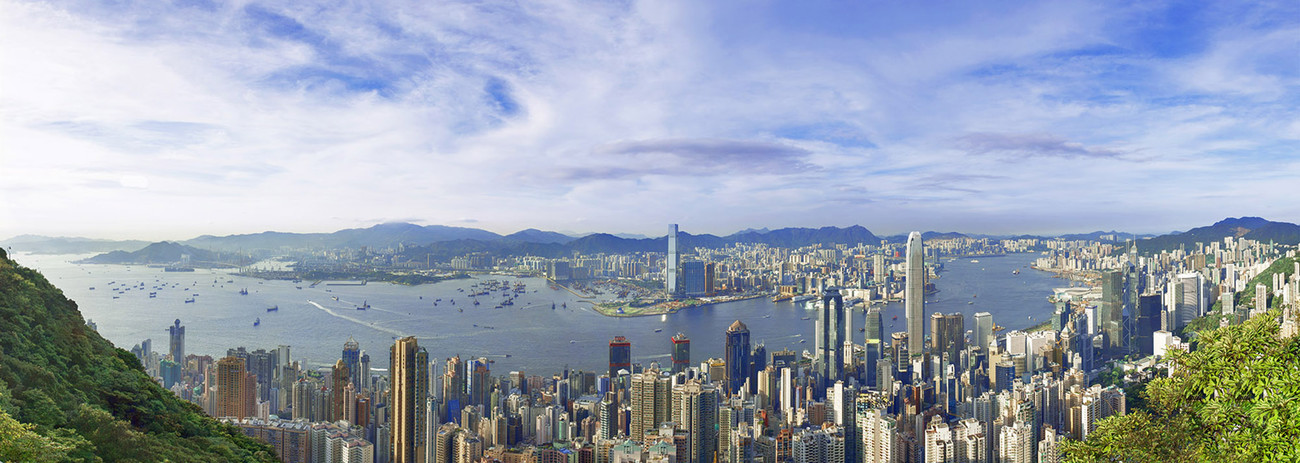KMPAN-04 The Harbour from the Peak  - 2015 - Panoramas of Hong Kong - comtemporary