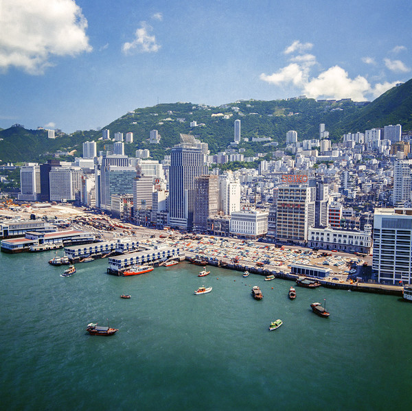 KM-287 Western Central from the air - 1978 - Hong Kong in the 70s and 80s