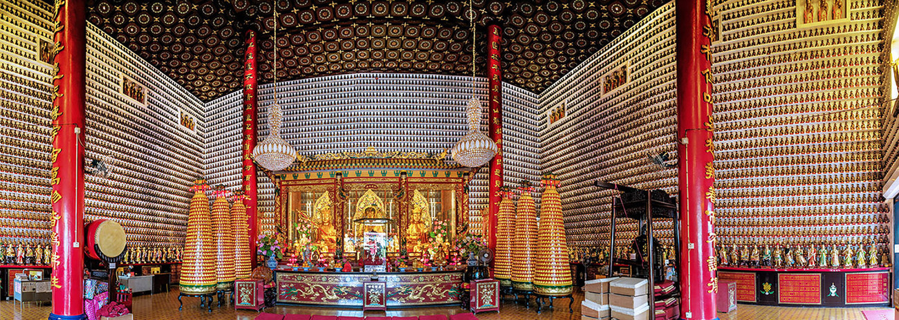 KMPAN-71 Sha Tin - 10000 Buddha temple Interior - Panoramas of Hong Kong - comtemporary