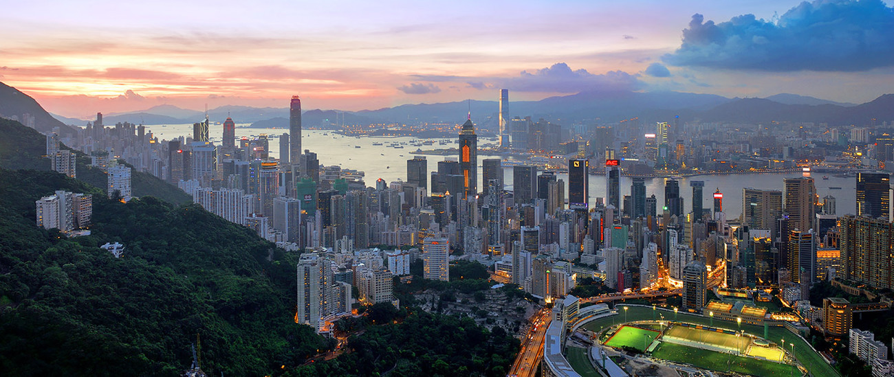KMPAN-42 Sunset from the Summit - 2014 - Panoramas of Hong Kong - comtemporary