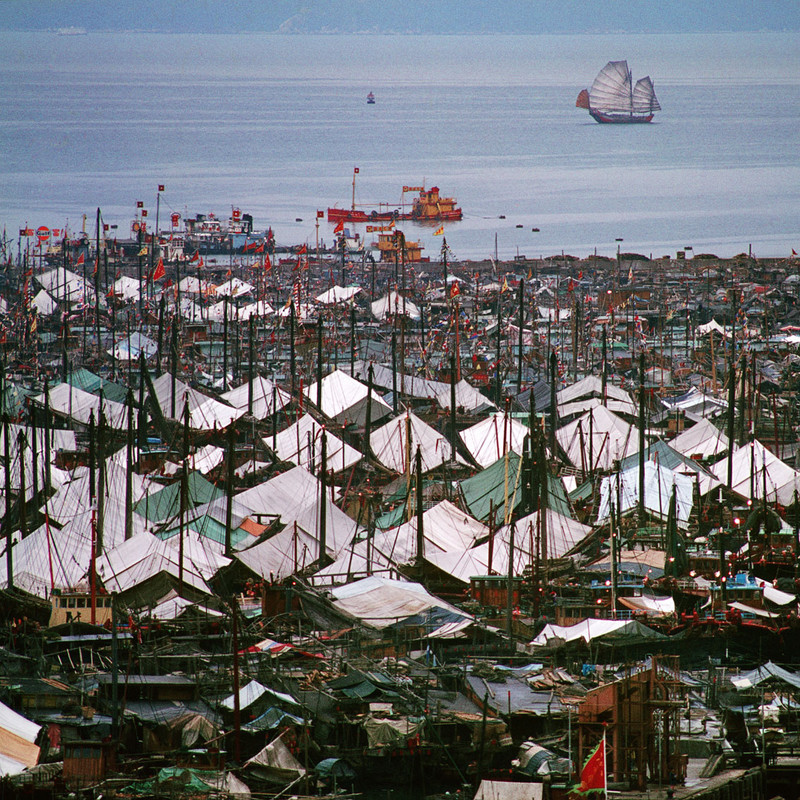 KM-29C Aberdeen & Junk at Chinese New Year - 1974 - Junks, Sampans & Fishing in the 1970s & 80s