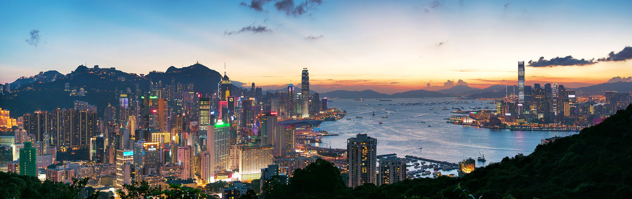 KMPAN-35 Hong Kong island & harbour from Braemar Hill - 2013 - Panoramas of Hong Kong - comtemporary