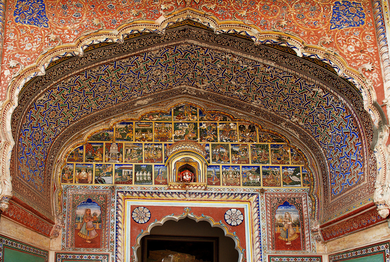 Jaipur Rajasthan -Samode haveli Entrance - India