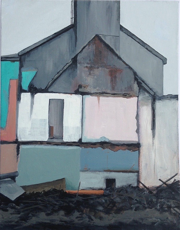 Restless Structuers 4, Acrylic on Canvas, 45cm x 35cm - Restless Structures, Painting, 2018