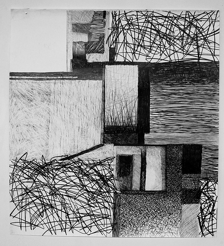 Structure Series 14, Graphite on Paper, 156cm x 151cm - Structure Series/Restless Structures, Drawings 2008 - 2009