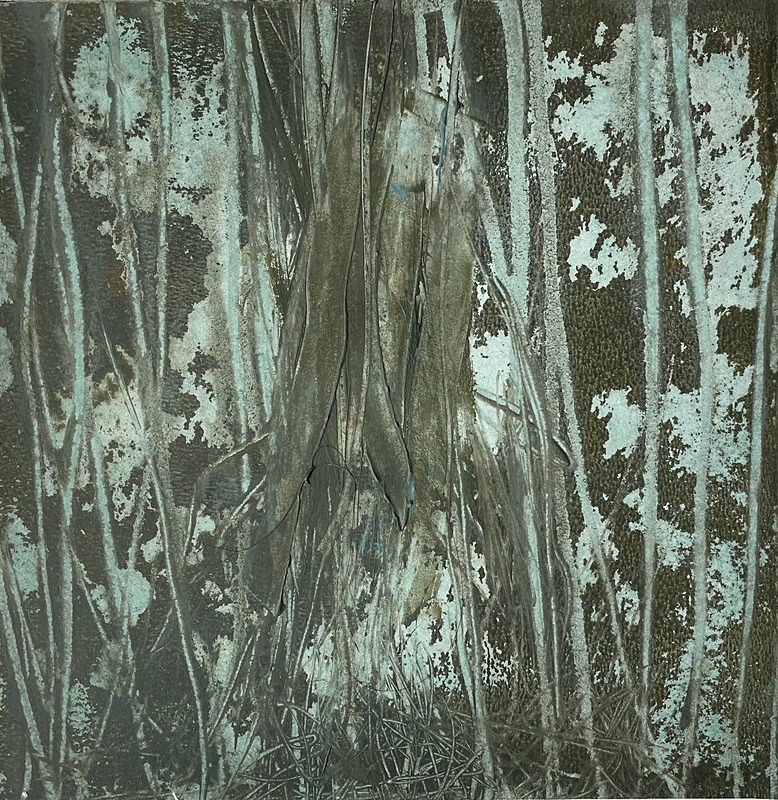 Bogland Water 34, 17cm x 17cm - Burgeon Bog Project