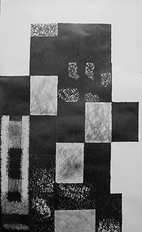 Structure Series 19, Graphite on Paper, 120cm x 151cm - Structure Series/Restless Structures, Drawings 2008 - 2009
