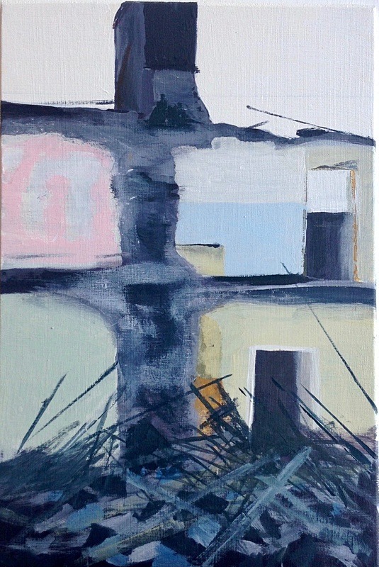 Restless Structures 1, Acrylic on Board, 20cm x 30cm - Restless Structures, Painting, 2018