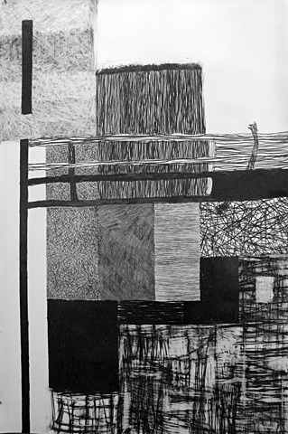 Structure Series 20, Graphite on Paper, 120cm x 151cm - Structure Series/Restless Structures, Drawings 2008 - 2009